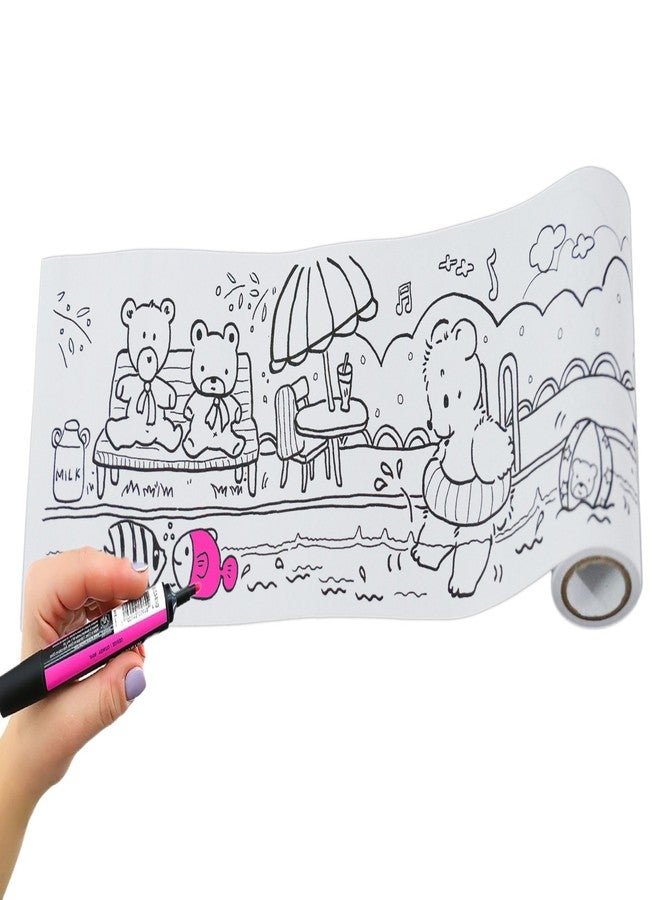 بينديا لفة تلوين من بينديا، قطعة واحدة، للأطفال الصغار، صفحات تلوين سهلة الحمل، للرسم والفنون والحرف اليدوية. - Image 2